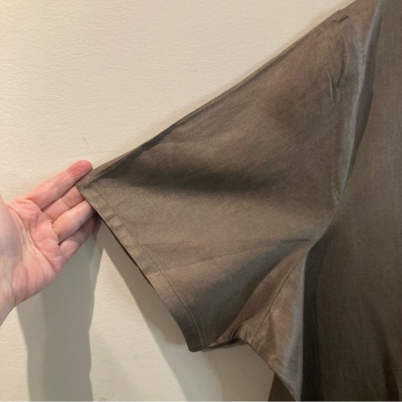 ULLA  POPKEN Sz 20-22 Oversized Short Sleeve Linen Blend Buttoned Shirt Dress - Picture 4 of 10